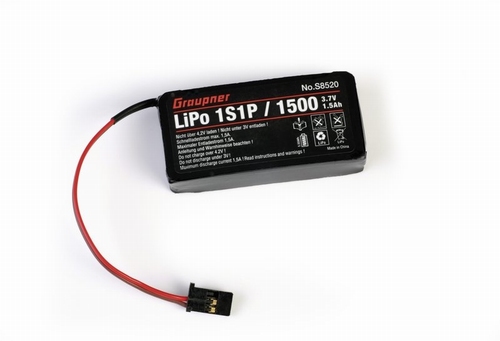 Zenderakku LiPo 1S1P / 1500 TX 3,7V voor MZ-12