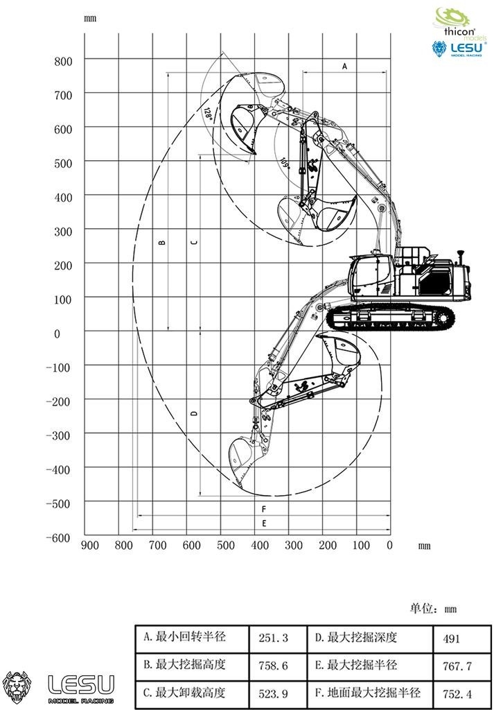 Rupsgraafmachine L945R RTR wit rijklaar