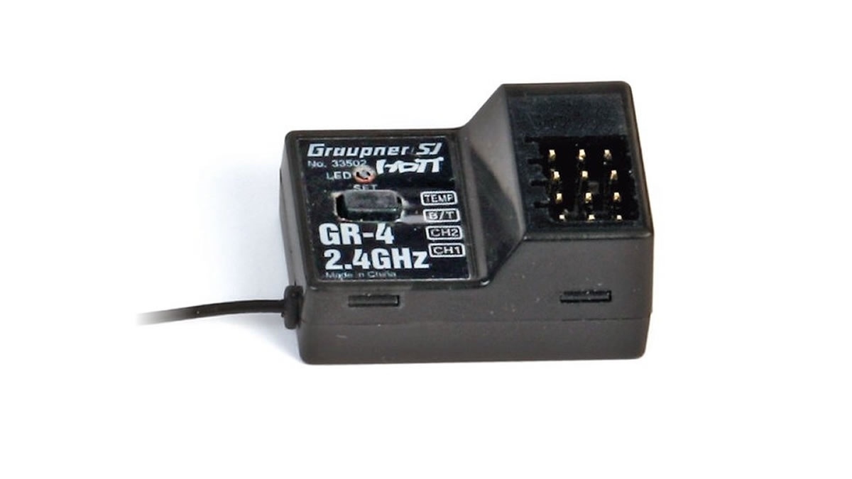 GR-4 2-kanaals HoTT 2,4 GHz-ontvanger