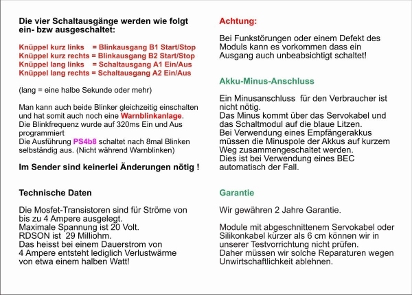 Knipperende schakelmodule 4-voudig