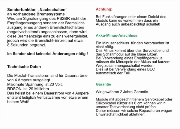 Schakelmodule rem- en achteruitrijlicht