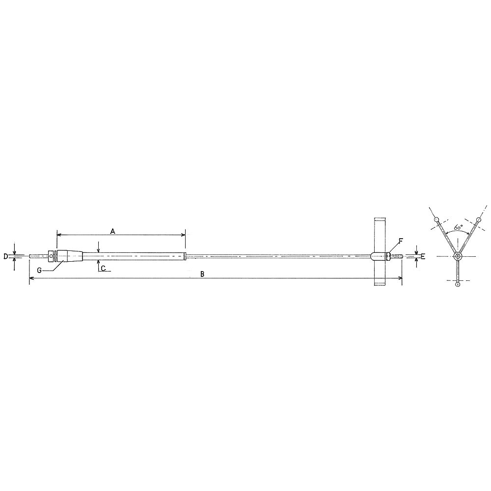 Schroefas    230mm