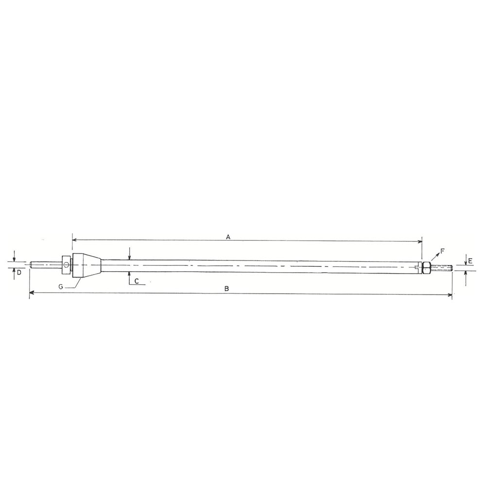 Schroefas 290mm M5