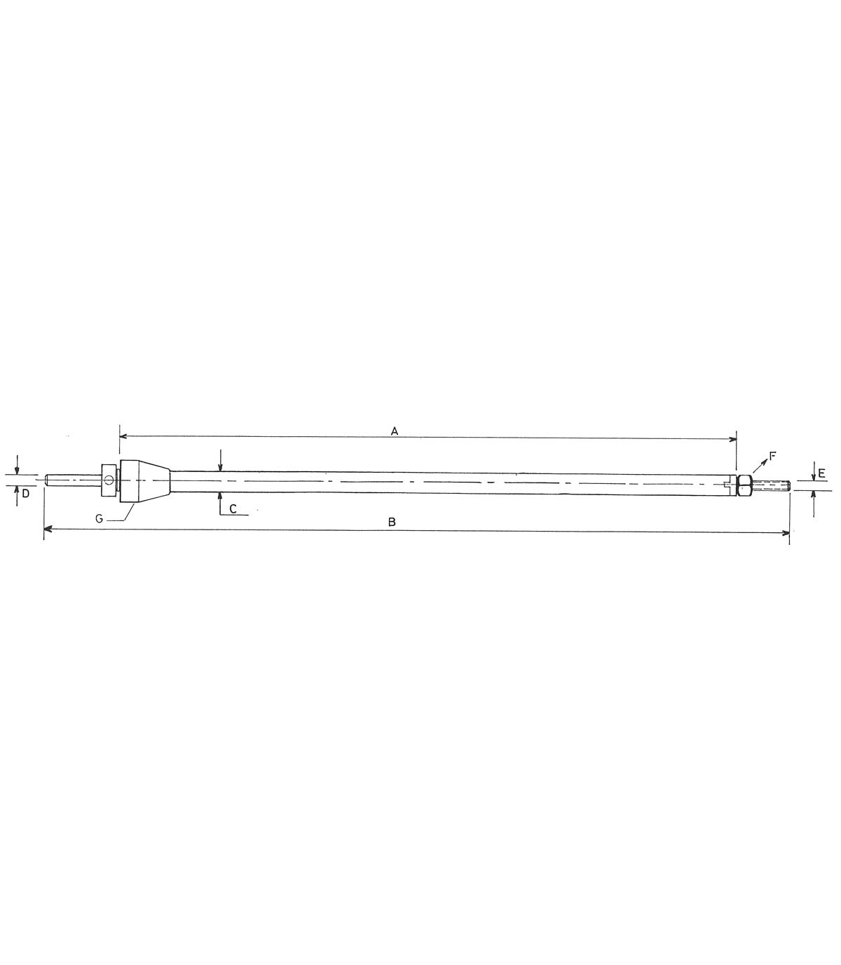Schroefas 290mm