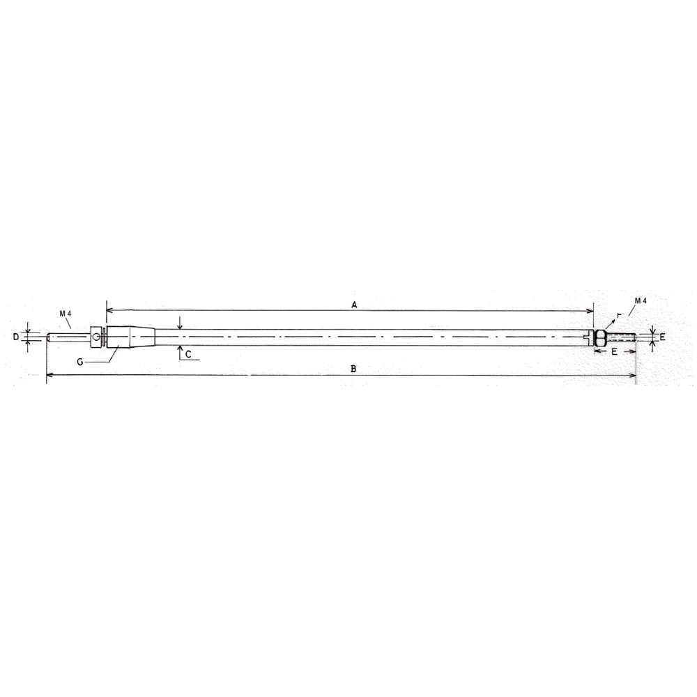 Scroefas 290mm M4