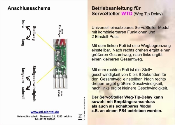 Servo-actuator slag-tip vertraging