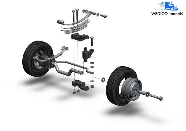 Vooras voor standaard chassis met wielen