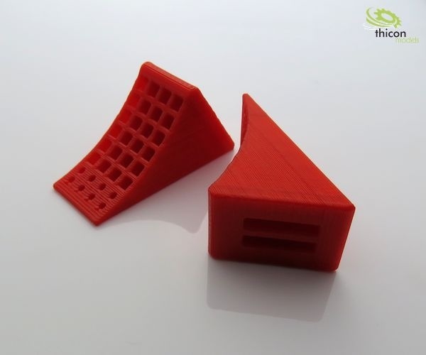 Wielblokken rood met houder zwart